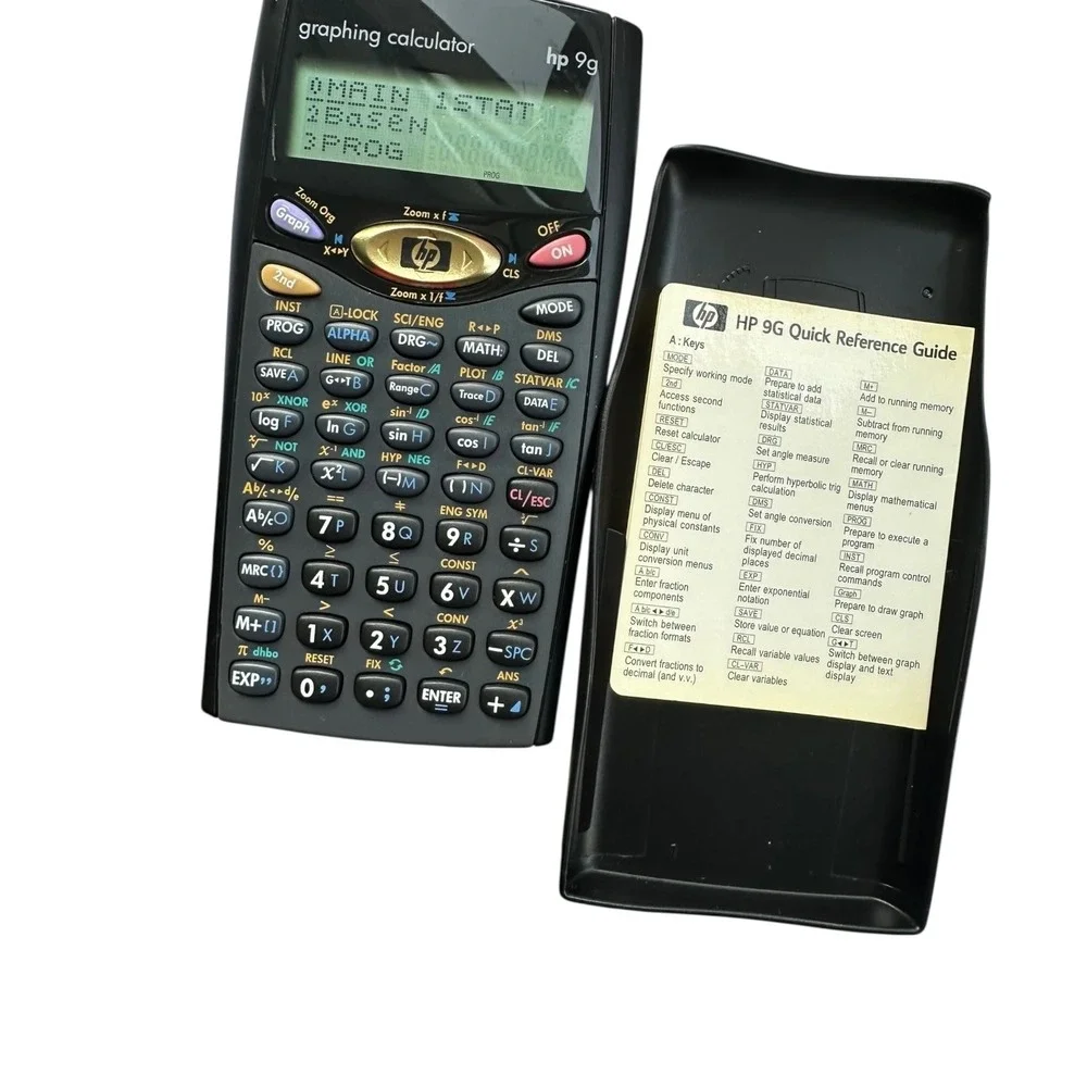 HP 9g Graphing Scientific Calculator Tested Working With Quick Reference Guide